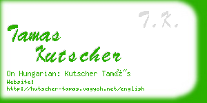 tamas kutscher business card